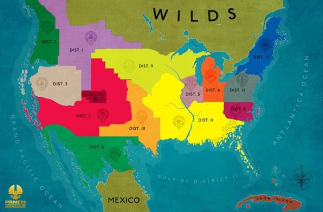 The Hunger Games US Map