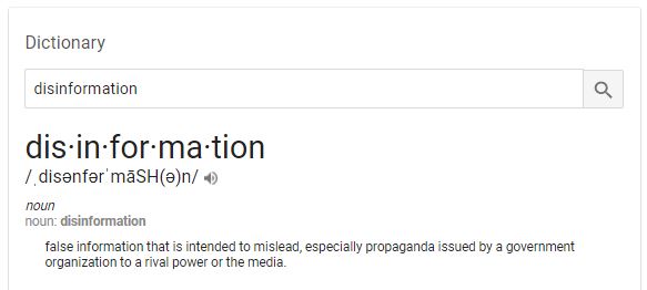 Definition Disinformation